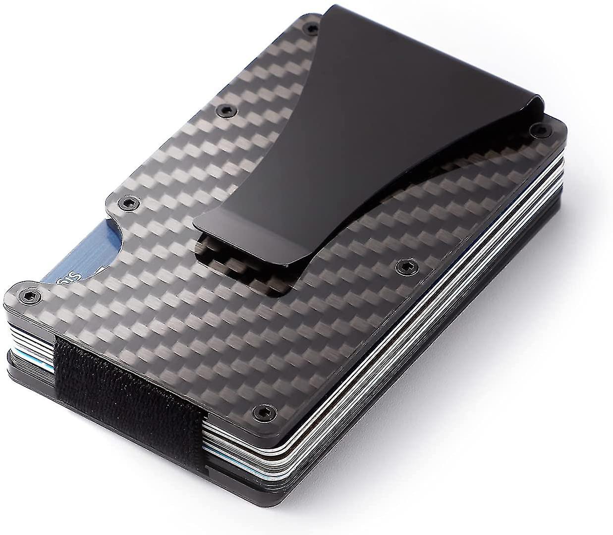 RFID Protected Metal Card Holder With Leather Cover