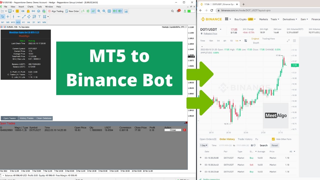 How do I connect my binance account with MT5 | fxDreema