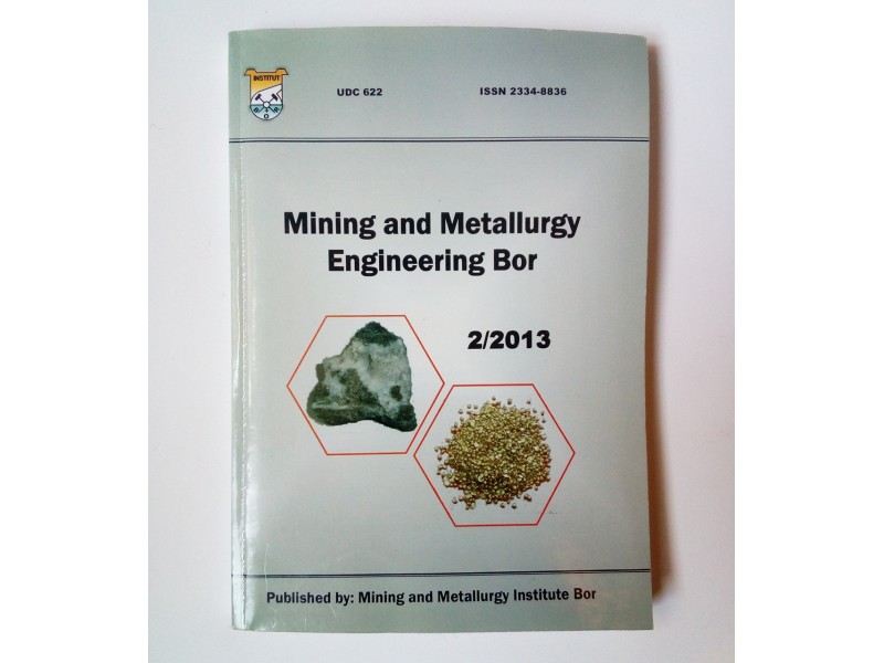 Mining and Metallurgy Engineering Bor Article | Exaly