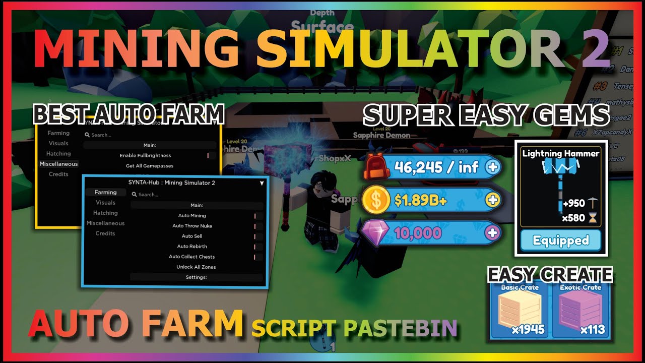 Mining Simulator GUI – Scripts – Roblox