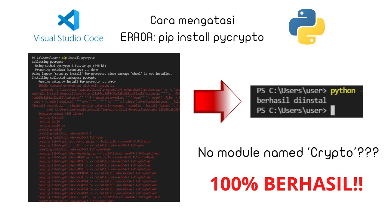 How to fix ModuleNotFoundError: No module named 'Crypto' in Python | sebhastian