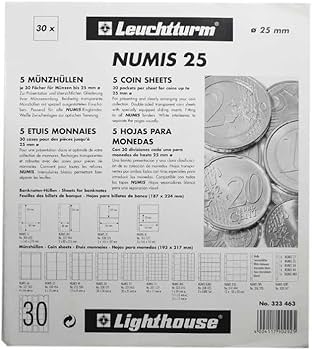 Blue NUMIS Coin Album including 5 assorted sheets