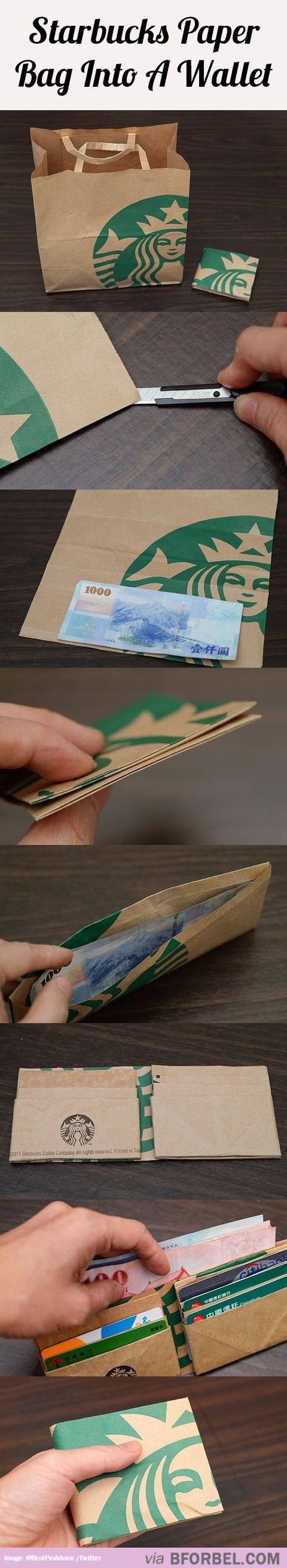 Make Your Own Wallet From A Paper Bag, No Joke - Make Something Mondays