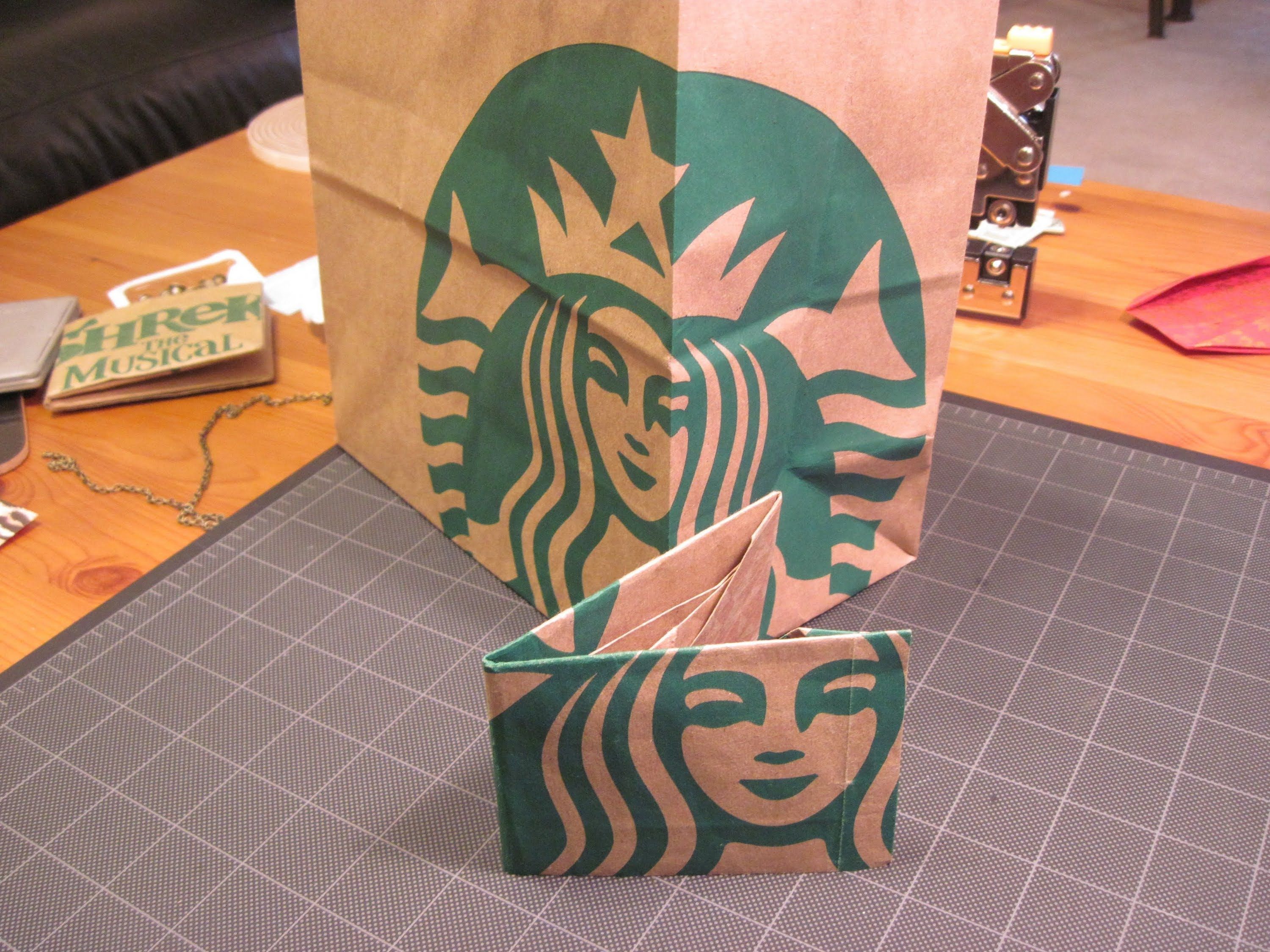 Origami starbucks wallet – The Paper Pocket Watch