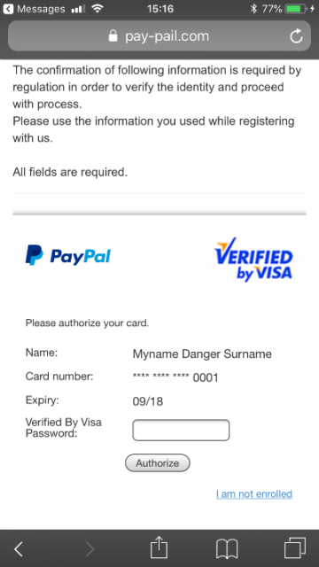 PayPal Text Phishing Scam - TitanHQ Blocks Phishing Threats