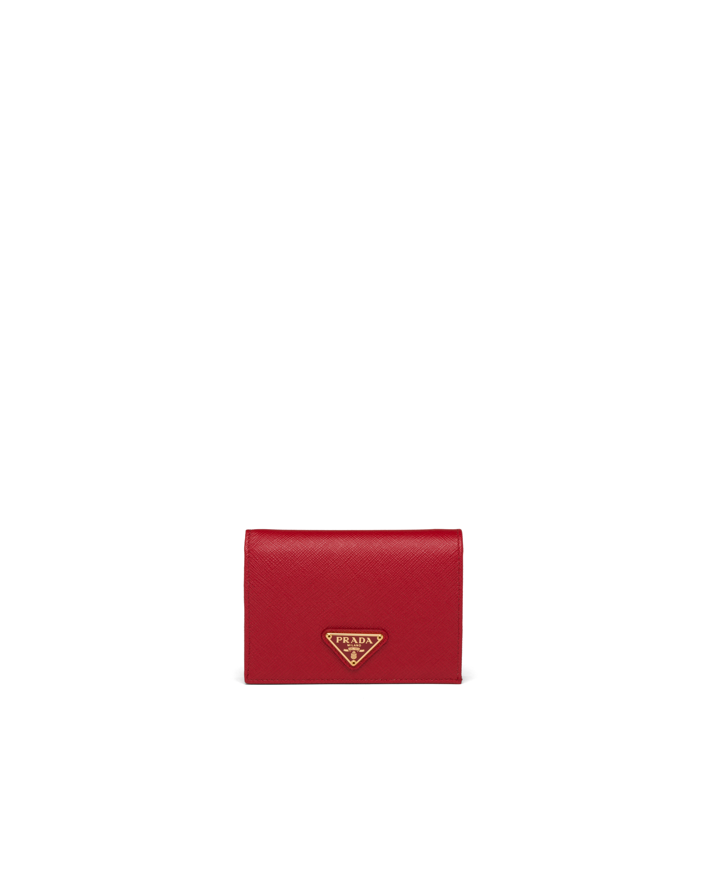 Prada Zip Around Wallet in Red, Leather | Handbag Clinic