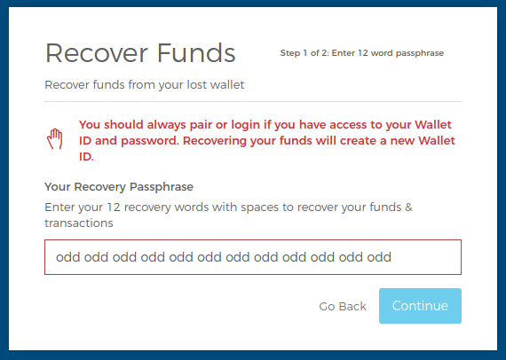 How to perform Crypto Wallet Recovery