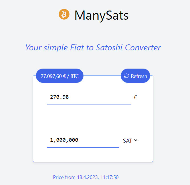 1 Satoshi to CHF (Satoshi to Swiss Franc) | convert, exchange rate