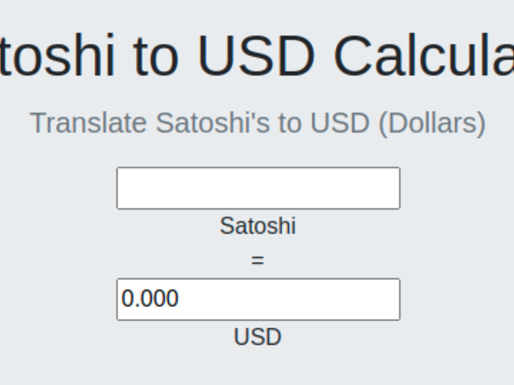 Satoshi Converter/Calculator - Convert BTC or Satoshi to USD, EUR, AUD