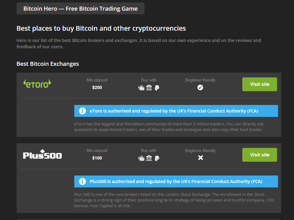 Bitcoin Hero - Bitcoin Trading Simulator