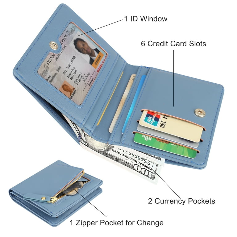 Alpine Swiss Thin Front Pocket Wallet Business Card Case 2 ID Window 6 Card Slot - Alpine Swiss