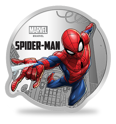 SPIDER-MAN MARVEL SERIES 1 oz Silver Coin Original Spiderman Pouch | Gold & Silver Canada