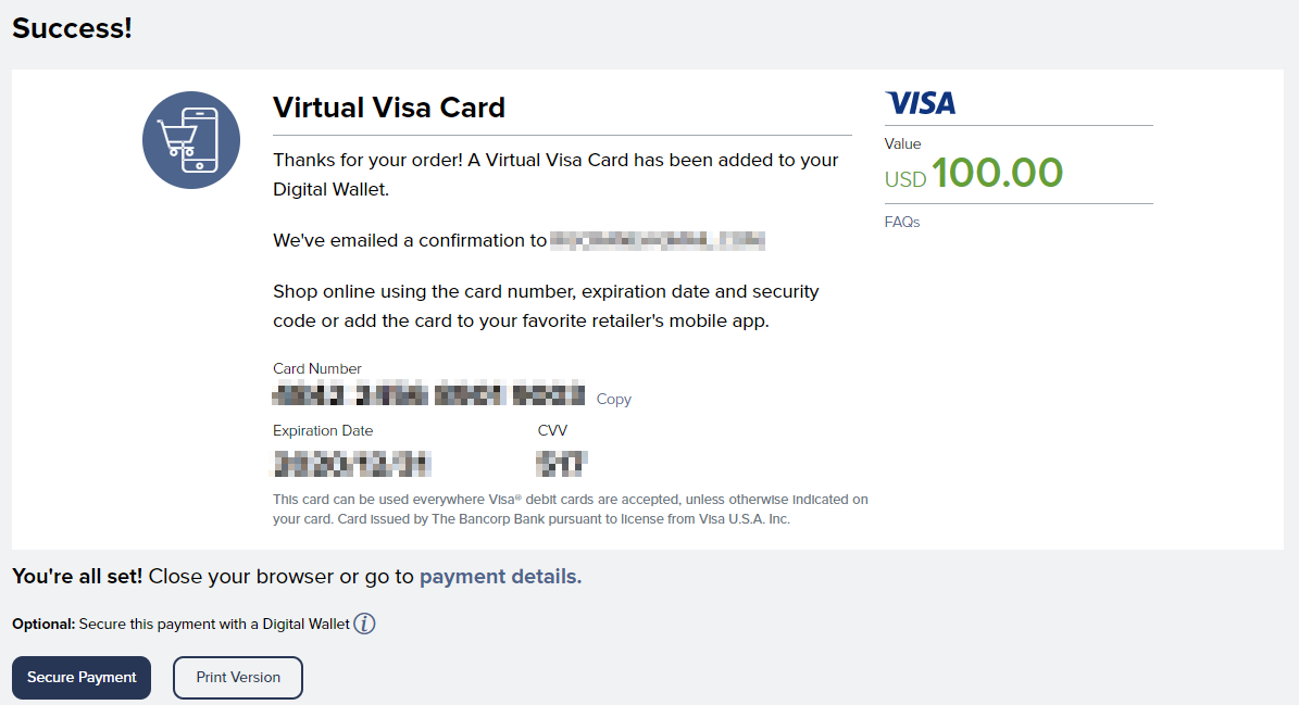 Visa Virtual ClinCard - Wharton Behavioral Lab