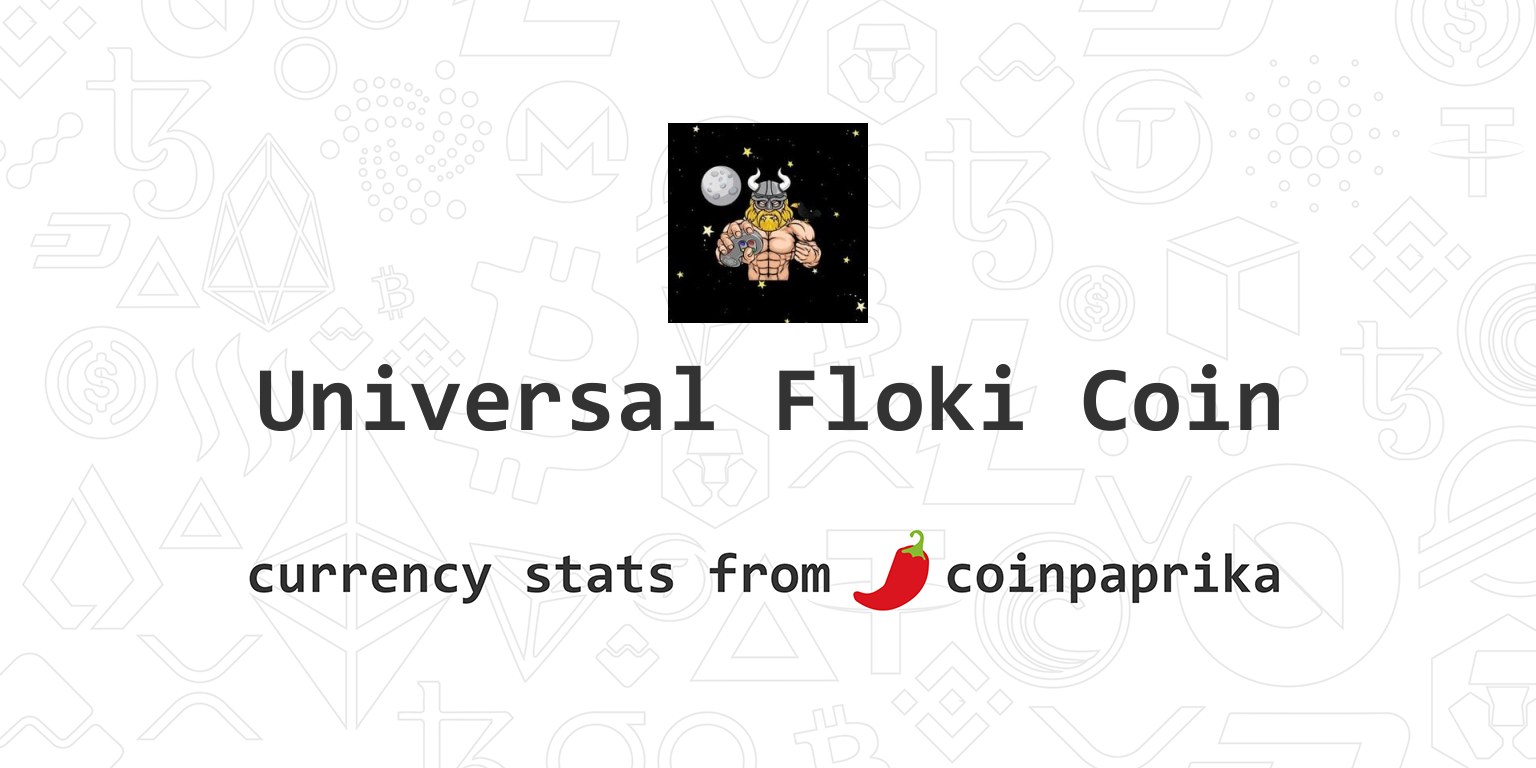 Universal Floki Coin Price Today - UFLOKI Price Chart & Market Cap | CoinCodex