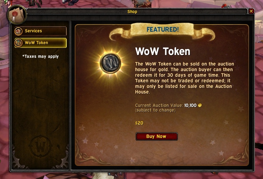 Blizzard Support - Using a WoW Token