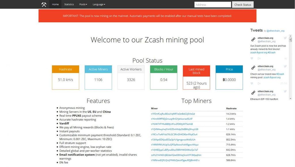 Zcash (ZEC) Equihash | Mining Pools