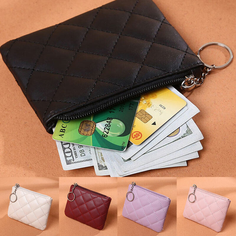 Zip ID Case Card Holder Slim Coin Purse Wallet Change Pouch with – Marshalwallet